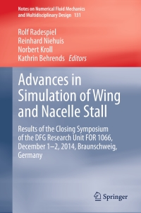 Cover image: Advances in Simulation of Wing and Nacelle Stall 9783319211268