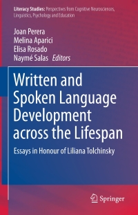 Immagine di copertina: Written and Spoken Language Development across the Lifespan 9783319211350