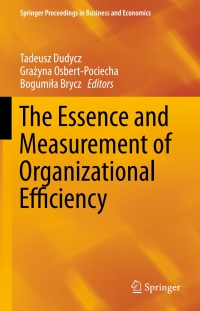 Omslagafbeelding: The Essence and Measurement of Organizational Efficiency 9783319211381