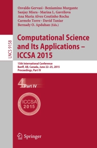 Cover image: Computational Science and Its Applications -- ICCSA 2015 9783319214092