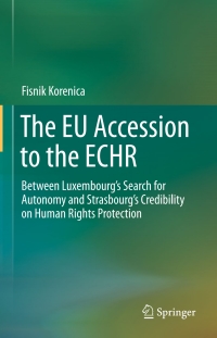 Cover image: The EU Accession to the ECHR 9783319217581