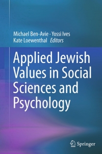 Cover image: Applied Jewish Values in Social Sciences and Psychology 9783319219325
