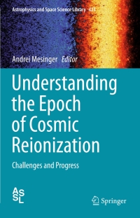 Cover image: Understanding the Epoch of Cosmic Reionization 9783319219561