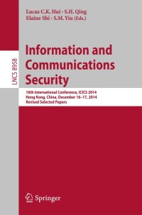 Cover image: Information and Communications Security 9783319219653