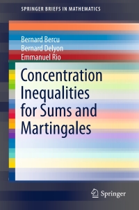 Immagine di copertina: Concentration Inequalities for Sums and Martingales 9783319220987