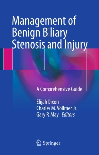 Cover image: Management of Benign Biliary Stenosis and Injury 9783319222721