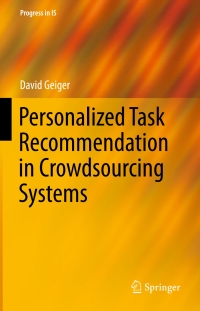 Cover image: Personalized Task Recommendation in Crowdsourcing Systems 9783319222905