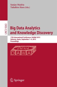 Cover image: Big Data Analytics and Knowledge Discovery 9783319227283