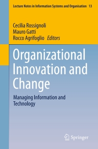 Cover image: Organizational Innovation and Change 9783319229201