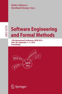 Cover image: Software Engineering and Formal Methods 9783319229683
