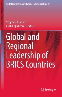 Imagen de portada: Global and Regional Leadership of BRICS Countries 9783319229713