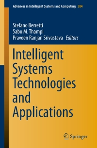 صورة الغلاف: Intelligent Systems Technologies and Applications 9783319230351