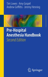 Cover image: Pre-Hospital Anesthesia Handbook 2nd edition 9783319230894
