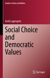 Cover image: Social Choice and Democratic Values 9783319232607