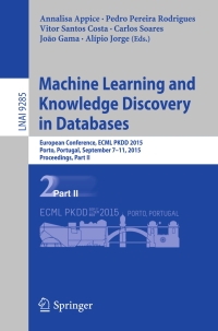 Titelbild: Machine Learning and Knowledge Discovery in Databases 9783319235240