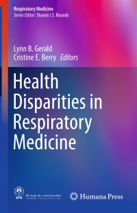 Imagen de portada: Health Disparities in Respiratory Medicine 9783319236742