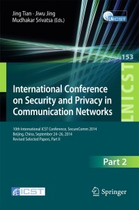 Cover image: International Conference on Security and Privacy in Communication Networks 9783319238012