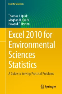 Cover image: Excel 2010 for Environmental Sciences Statistics 9783319239699