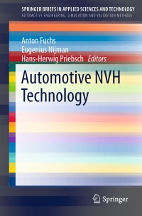 Cover image: Automotive NVH Technology 9783319240534