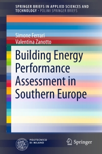 Cover image: Building Energy Performance Assessment in Southern Europe 9783319241340