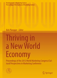 Cover image: Thriving in a New World Economy 9783319241463