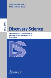 Immagine di copertina: Discovery Science 9783319242811