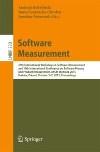 Cover image: Software Measurement 9783319242842