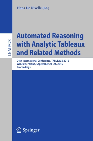 Imagen de portada: Automated Reasoning with Analytic Tableaux and Related Methods 9783319243115