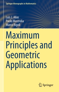 Imagen de portada: Maximum Principles and Geometric Applications 9783319243351