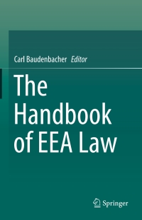 Cover image: The Handbook of EEA Law 9783319243412