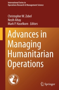 Cover image: Advances in Managing Humanitarian Operations 9783319244167