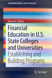 Cover image: Financial Education in U.S. State Colleges and Universities 9783319244280