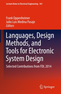 Cover image: Languages, Design Methods, and Tools for Electronic System Design 9783319244556