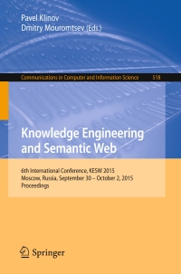 Cover image: Knowledge Engineering and Semantic Web 9783319245423