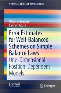 صورة الغلاف: Error Estimates for Well-Balanced Schemes on Simple Balance Laws 9783319247847