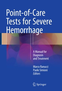 Imagen de portada: Point-of-Care Tests for Severe Hemorrhage 9783319247939