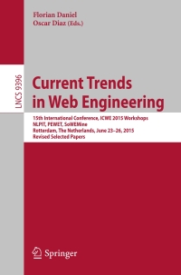 表紙画像: Current Trends in Web Engineering 9783319247991