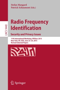Imagen de portada: Radio Frequency Identification 9783319248363