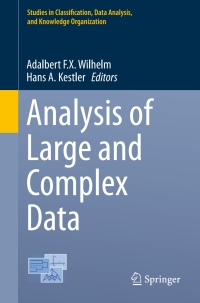 Cover image: Analysis of Large and Complex Data 9783319252247