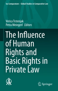 表紙画像: The Influence of Human Rights and Basic Rights in Private Law 9783319253350