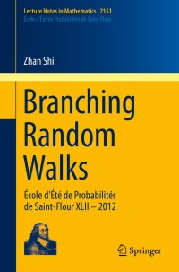 Cover image: Branching Random Walks 9783319253718