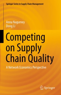 Titelbild: Competing on Supply Chain Quality 9783319254494
