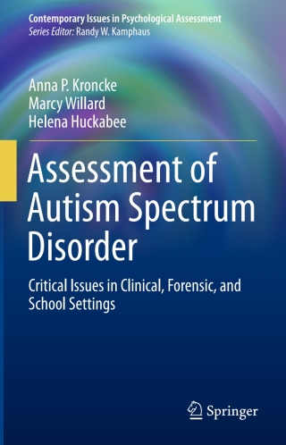 Imagen de portada: Assessment of Autism Spectrum Disorder 9783319255026