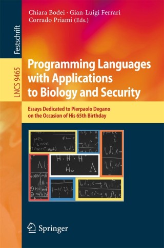 Titelbild: Programming Languages with Applications to Biology and Security 9783319255262