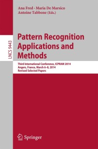 Cover image: Pattern Recognition Applications and Methods 9783319255293