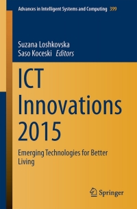 صورة الغلاف: ICT Innovations 2015 9783319257310