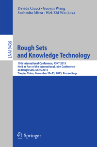 Cover image: Rough Sets and Knowledge Technology 9783319257532
