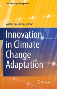 Cover image: Innovation in Climate Change Adaptation 9783319258126