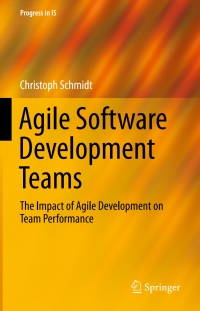 Cover image: Agile Software Development Teams 9783319260556