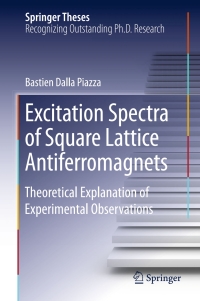 Cover image: Excitation Spectra of Square Lattice Antiferromagnets 9783319264189
